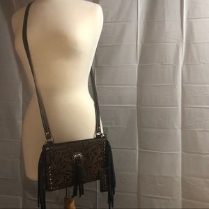 Cross body leather purse